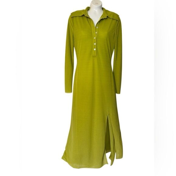 NWT Song Of Style Noma Midi Dress in Chartreuse - Picture 2 of 9